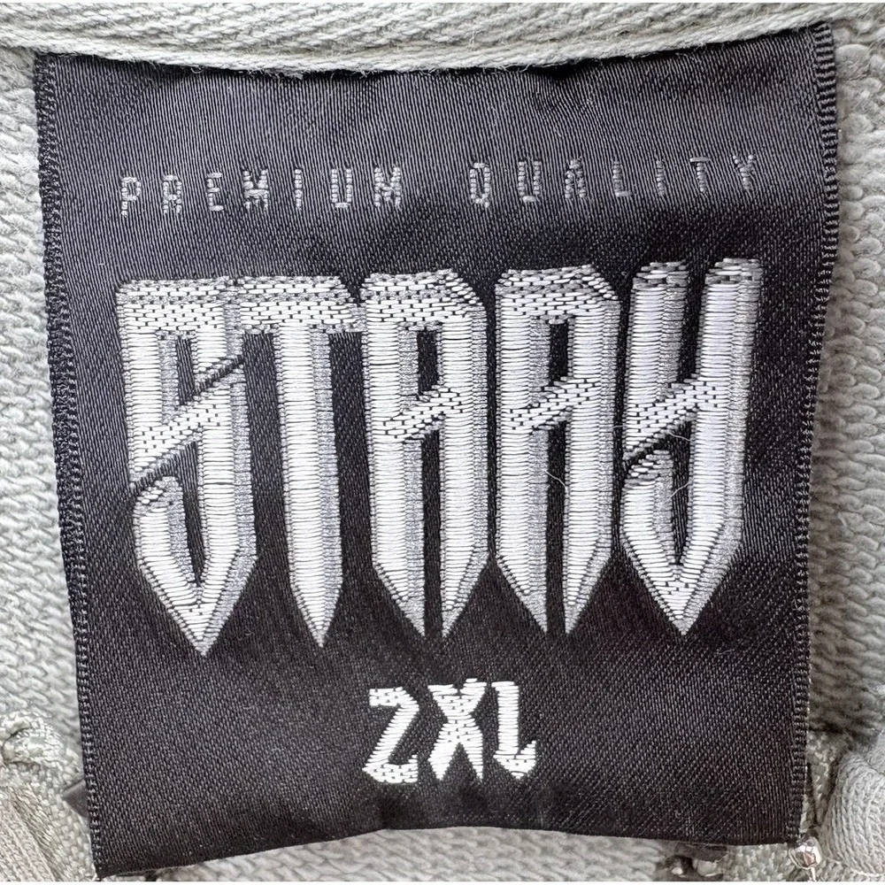 Stray Web Crawler‎ Skull Full Zip Hoodie Mens 2XL Green Spider Y2K Pearls NWT